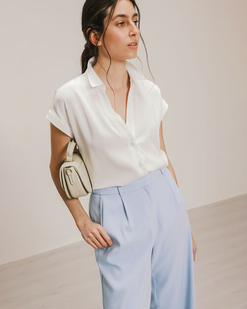 Camisa Blanca Satinada